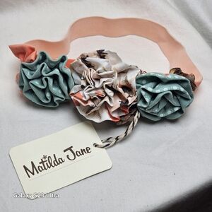MATILDA JANE Rose infused HEADBAND FLOWERS fall colors one size new with tags